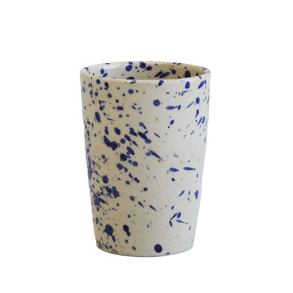 Bornholms Keramik Fabrik højt krus - Blue Splash - Bahne